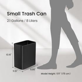 Cesun under-desk open-top trash bin blends with workspace.