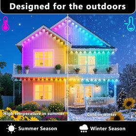 CETELUMA smart app-controlled eave light for easy color and schedule settings.