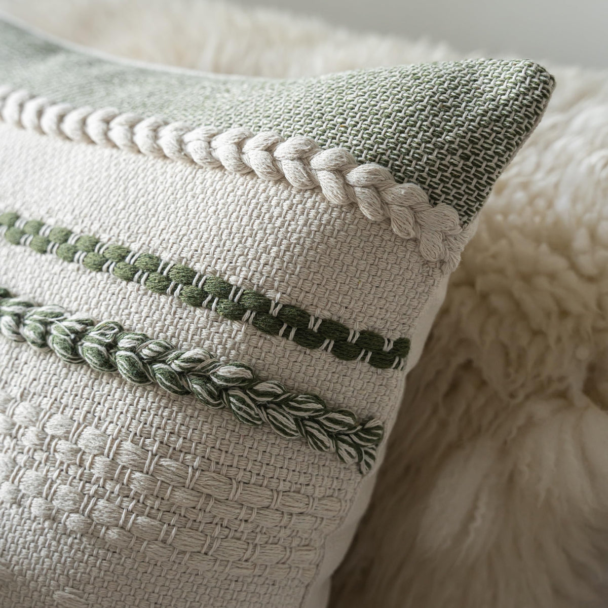 Cethom lumbar pillow cover on sofa shows versatile farmhouse chic for living rooms