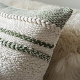 Cethom lumbar pillow cover on sofa shows versatile farmhouse chic for living rooms