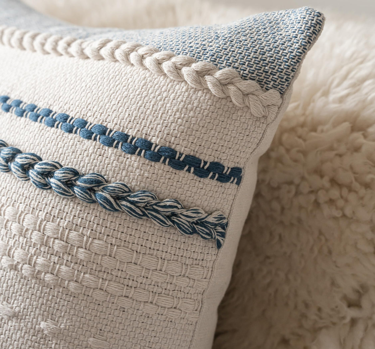 Cethom cotton-linen blend cushion cover packs two for versatile decor.