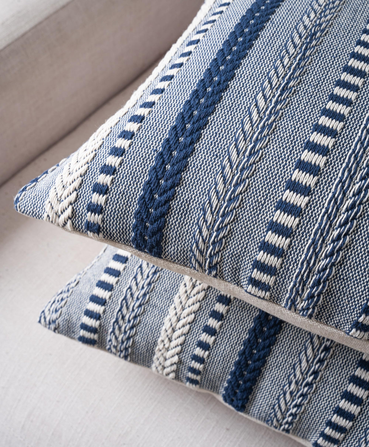 Cethom pillow cover in a living room setup demonstrating versatile decor across spaces.
