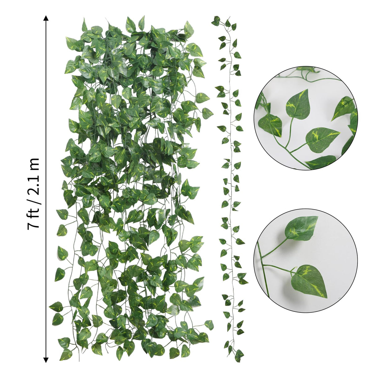 CEWOR artificial ivy with silk leaves adds lush greenery and easy maintenance