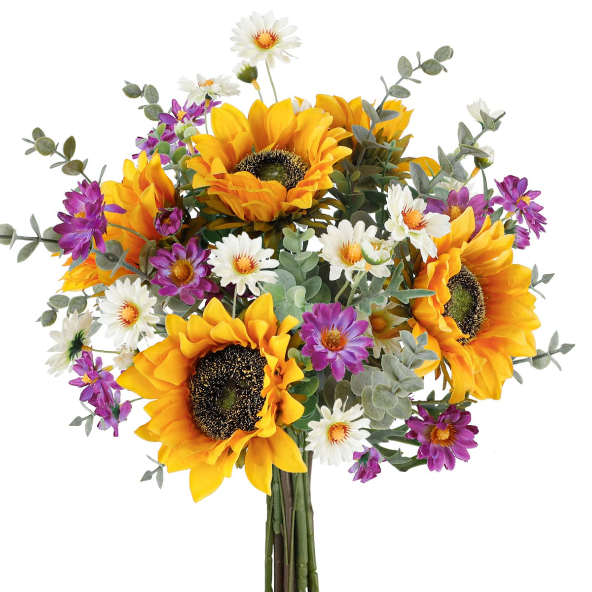CEWOR artificial sunflowers close-up with vibrant petals that stay fresh