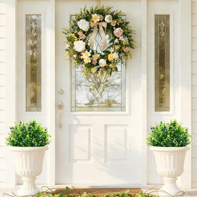CEWOR boxwood stems are washable and ready for outdoor or indoor décor refresh.
