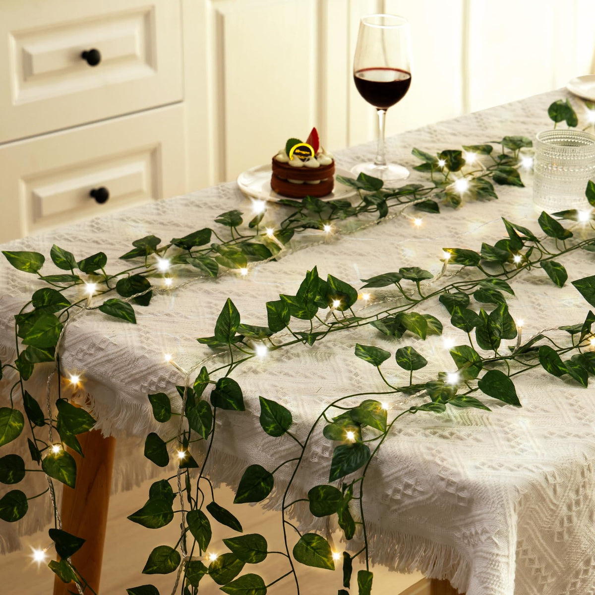 CEWOR wall decor ivy vines install easily on pillars and arches
