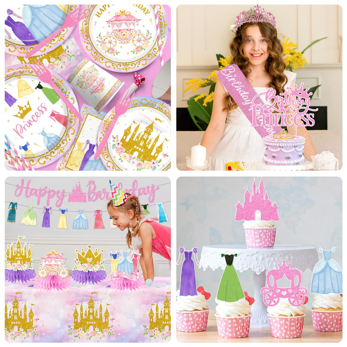 Cextoga princess cake toppers spark imagination and finish the theme