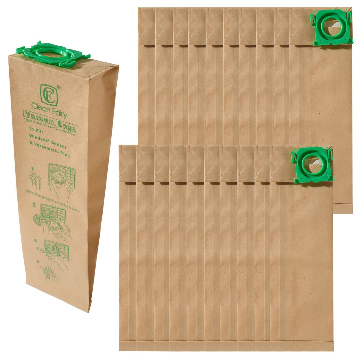 CF Clean Fairy 20-pack vacuum bags in packaging for easy replacement
