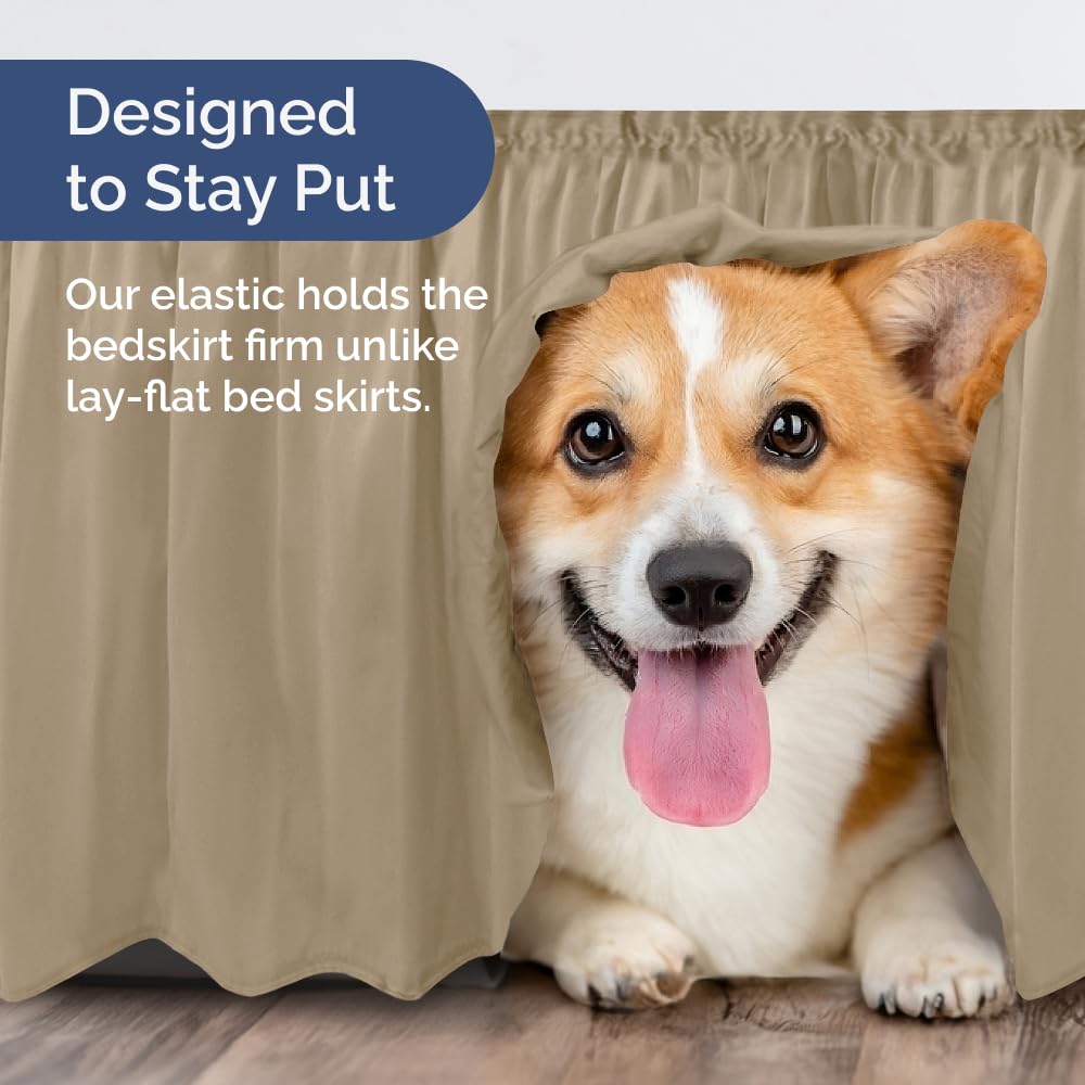 Visual guide to the 15-inch drop on CGK Unlimited bed skirt