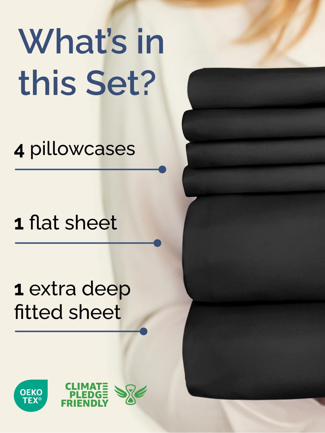 CGK Unlimited 6-piece set with pillowcases for complete bed luxury