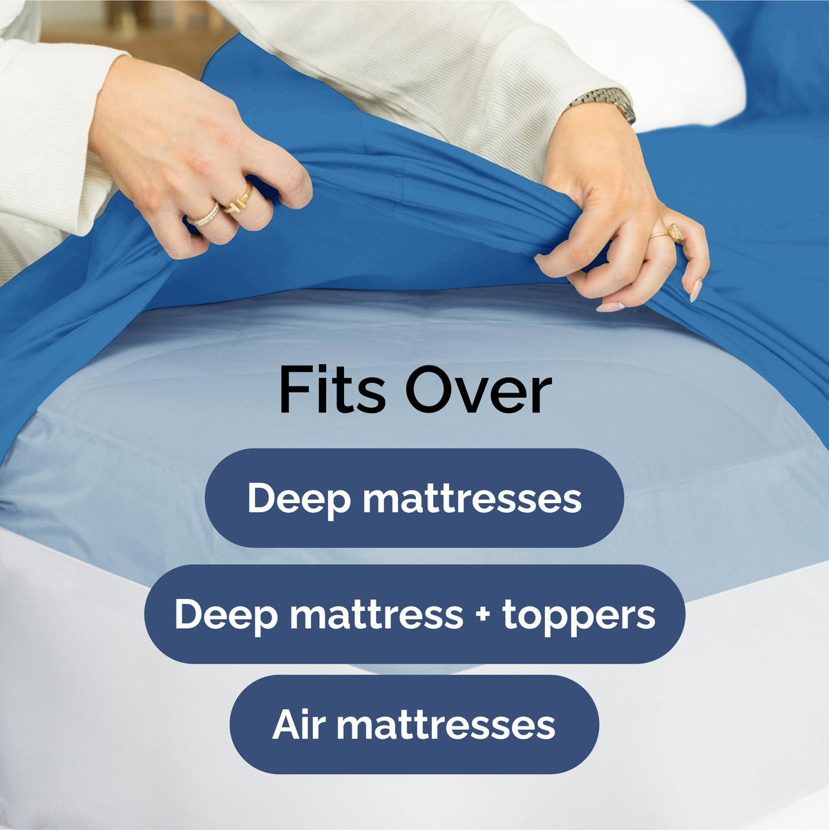 CGK Unlimited adjustable-bed compatibility allows smooth movement without slipping