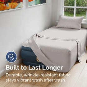 Wrinkle-free, easy-care CGK Unlimited sheets maintain color and feel