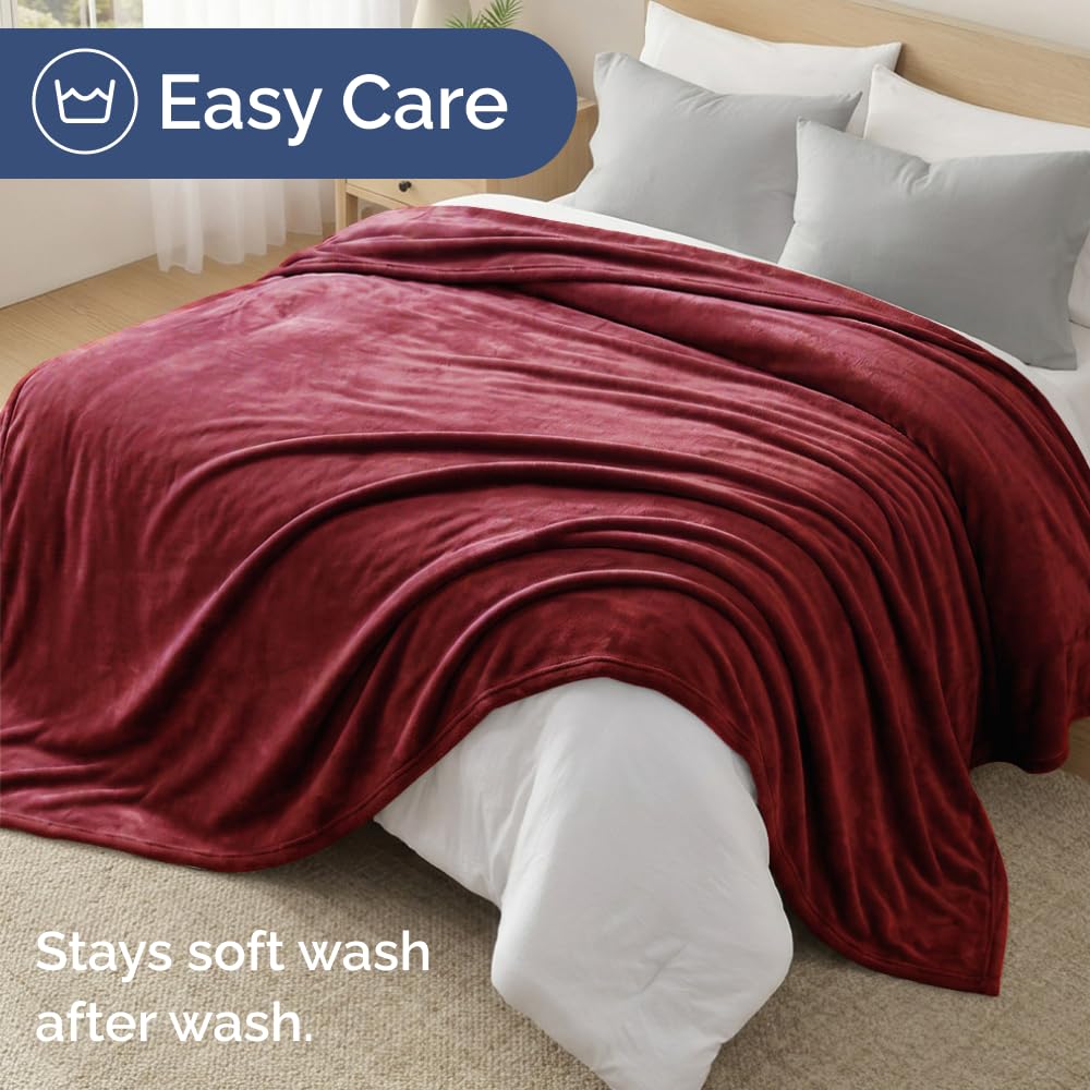 CGK Unlimited all-season soft flannel blanket provides breathable warmth for any room.