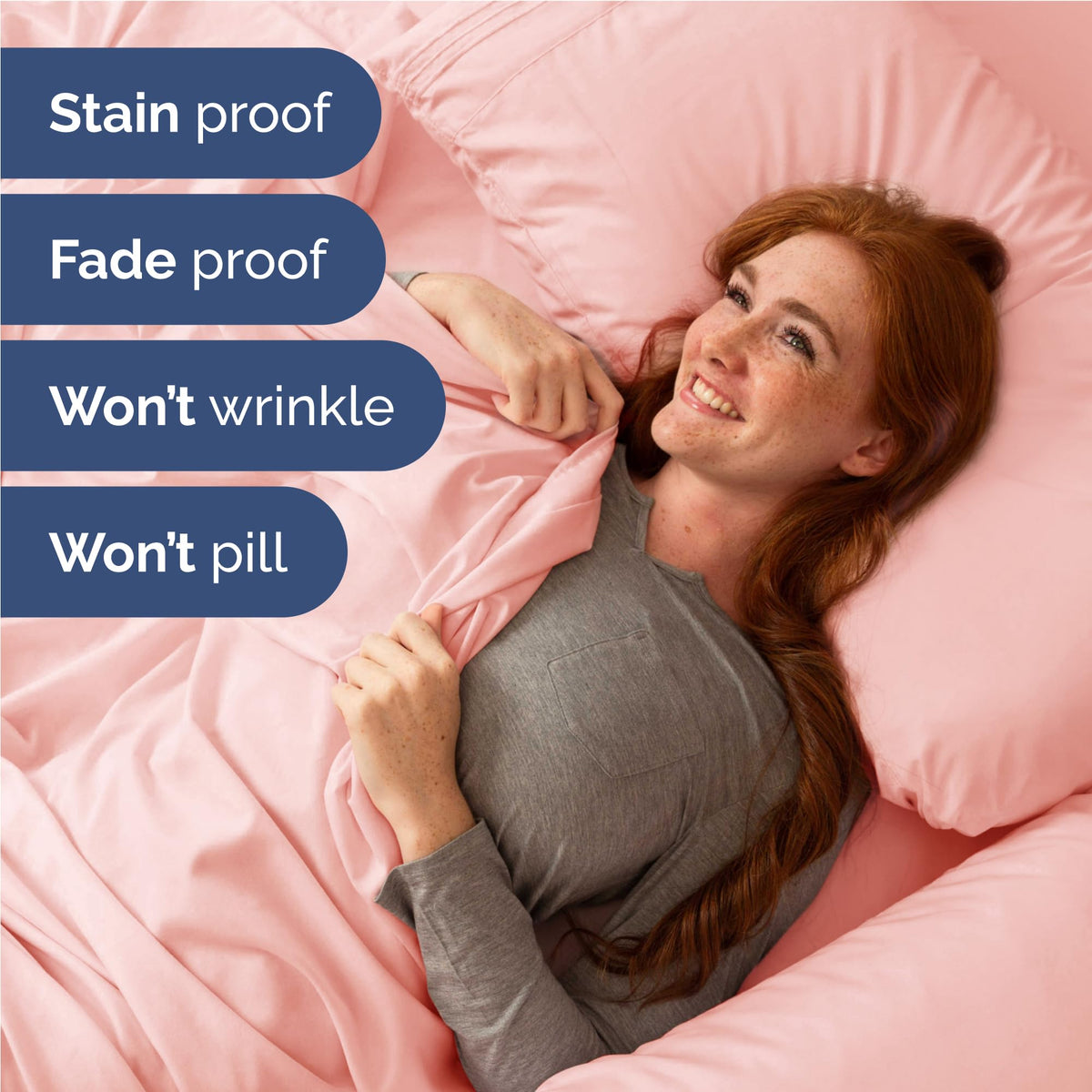 CGK Unlimited baby pink brushed microfiber texture underscores premium softness and affordable luxury.
