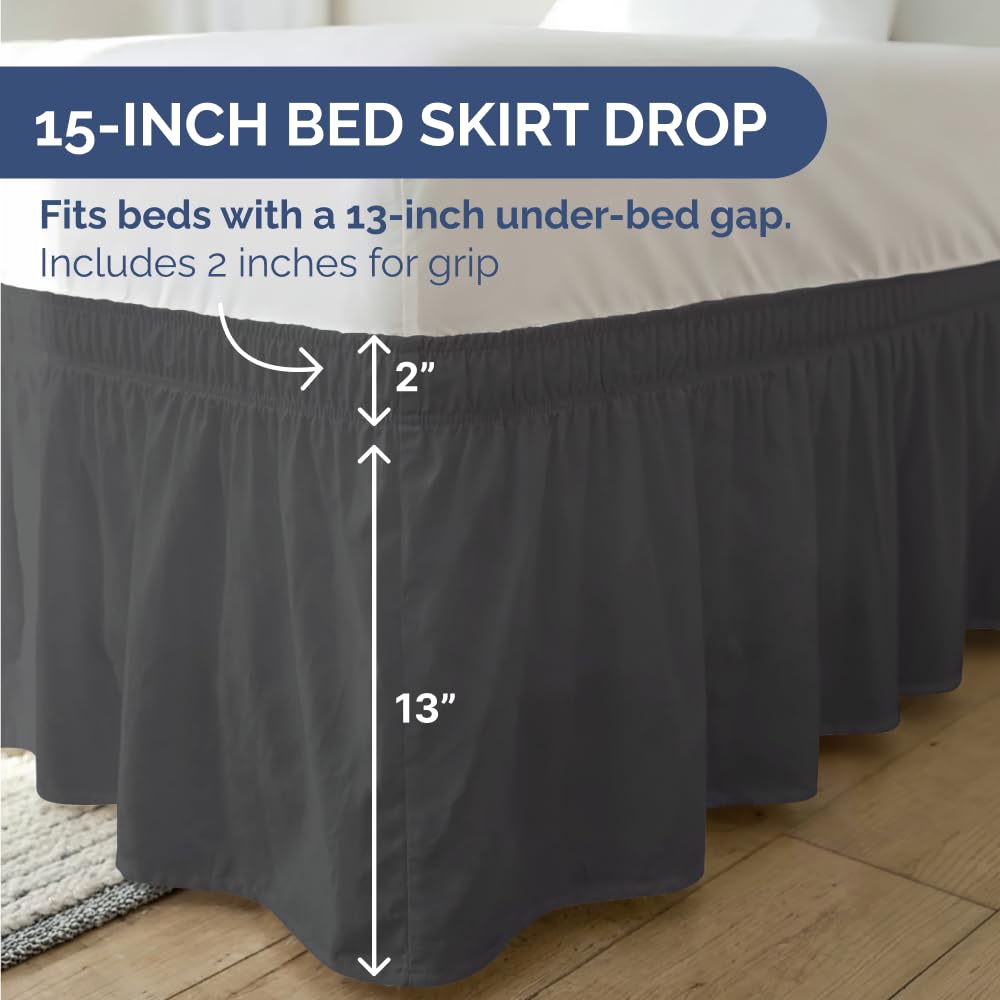 CGK Unlimited machine washable bed skirt simplifies cleaning after busy weeks