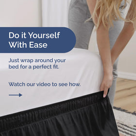 CGK Unlimited brushed microfiber bedskirt resists wrinkles.