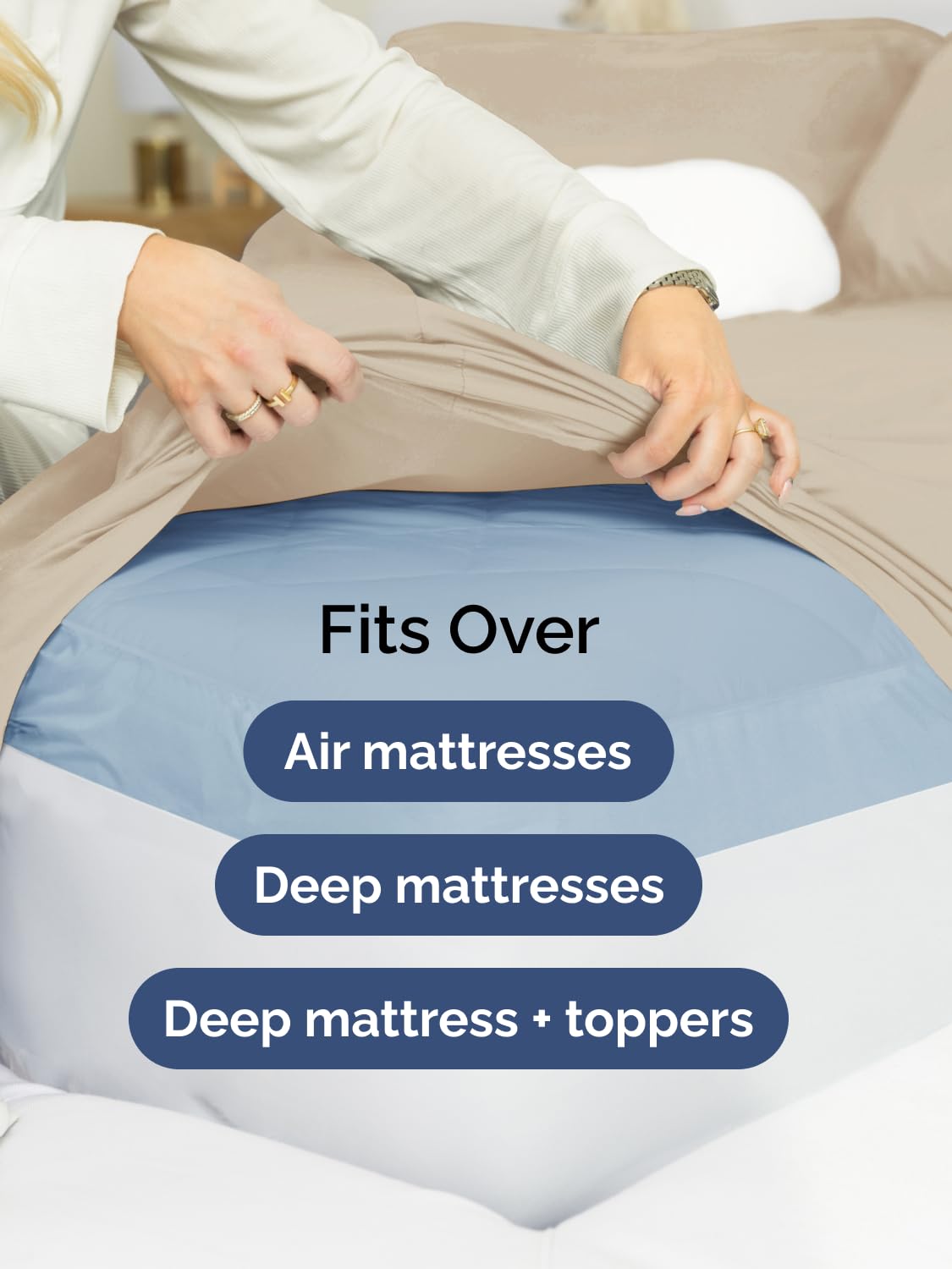 CGK Unlimited breathable cream sheet for a cooler, comfortable sleep