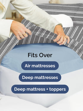 CGK Unlimited breathable fabric on queen fitted sheet for cool sleep