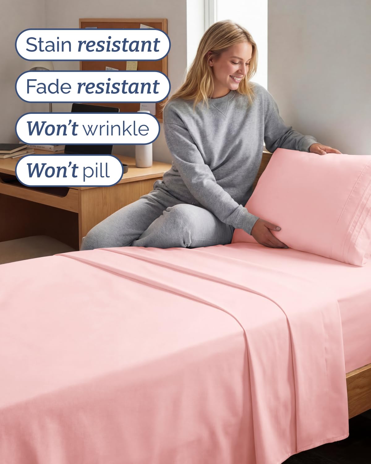 CGK Unlimited breathable soft microfiber delivers airy, comfortable feel.