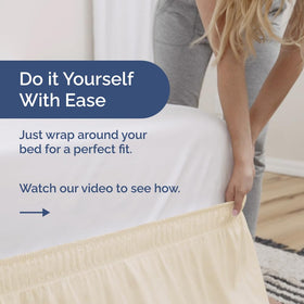 CGK Unlimited brushed microfiber fabric on bed skirt showing durability