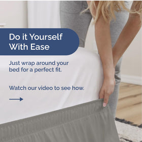 CGK Unlimited brushed microfiber bed skirt provides a soft, durable finish.