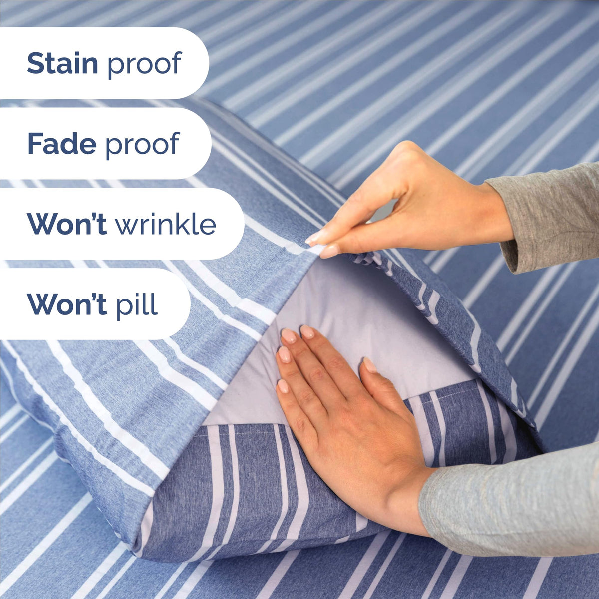 CGK Unlimited brushed microfiber offers silky-soft, breathable comfort.