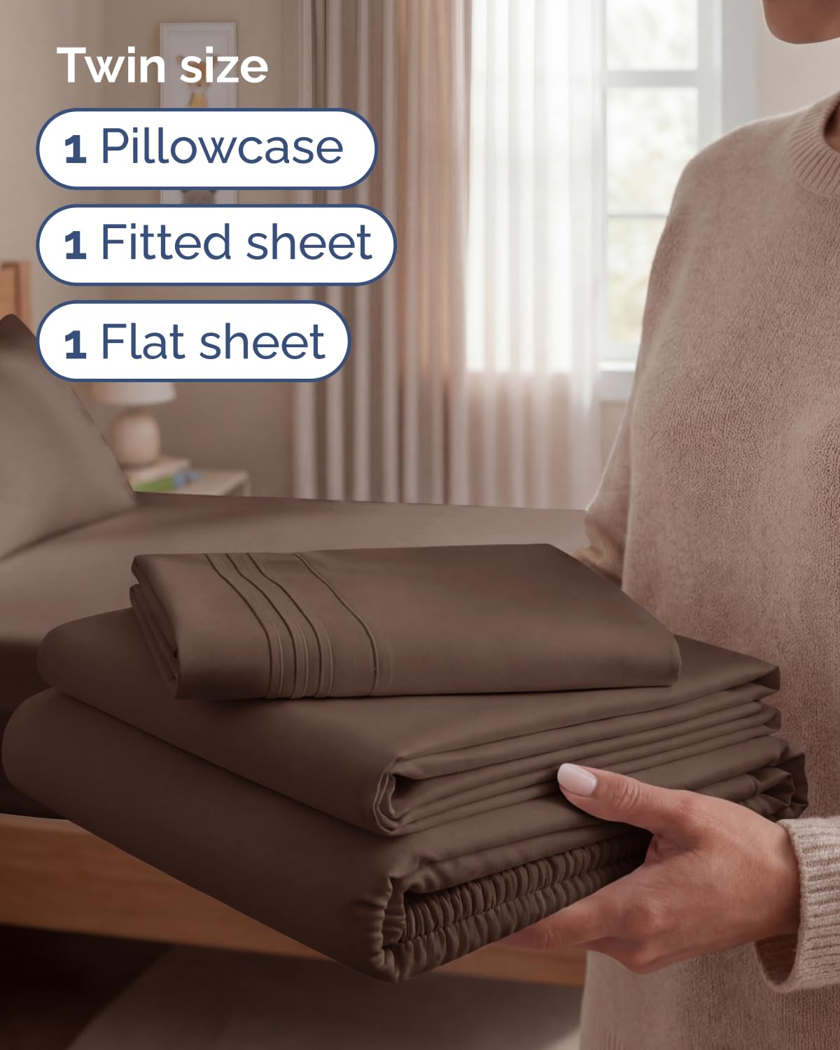 CGK Unlimited brushed microfiber texture highlights silky softness and breathability.