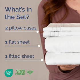 CGK Unlimited Cal King 4-Piece Sheet Set fitted on mattress demonstrates deep pocket fit