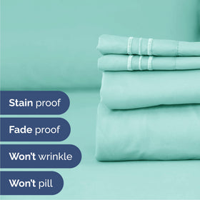 CGK Unlimited Cal King deep-pocket design fits mattresses up to 16 inches.