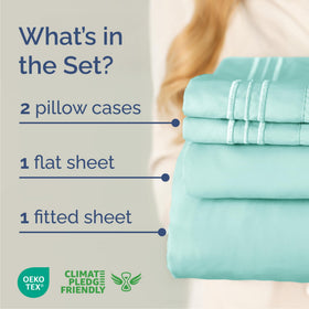 CGK Unlimited Cal King fitted sheet 84x72 ensures secure fit with deep-pocket convenience.