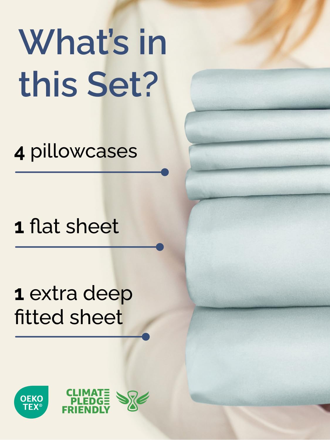 CGK Unlimited Cal King flat sheet providing full coverage for oversized beds