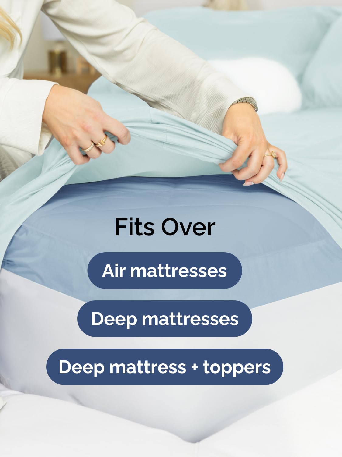 CGK Unlimited Cal King sheet set compatible with memory foam toppers