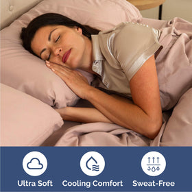 CGK Unlimited deep-pocket design keeps the fitted sheet securely in place.