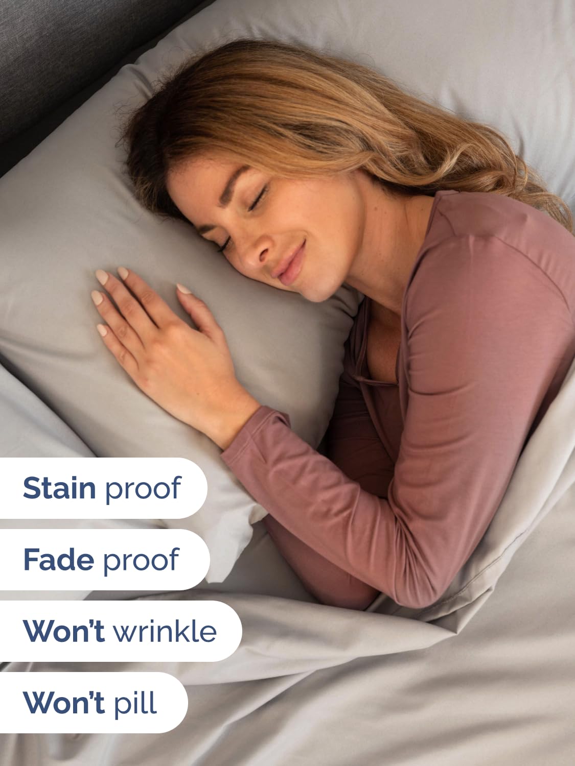 CGK Unlimited deep-pocket fit accommodates toppers and memory foam without shifting.
