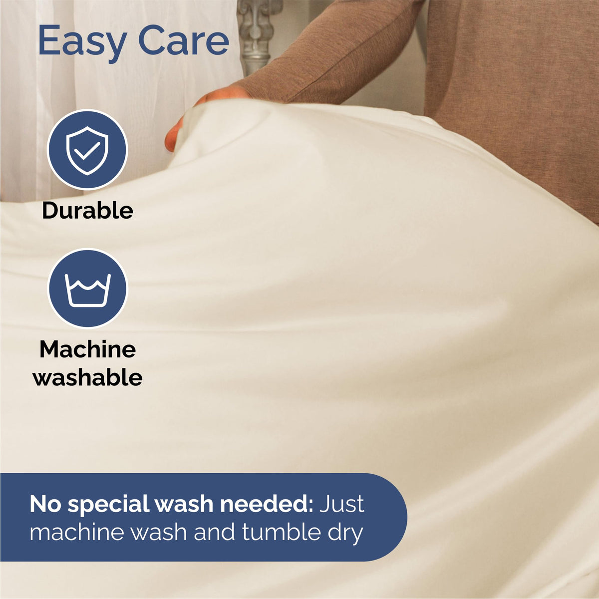CGK Unlimited deep-pocket fit accommodates taller mattresses for secure even sheets