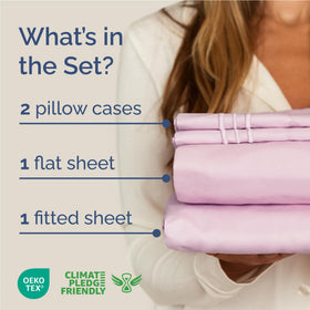 CGK Unlimited deep-pocket fitted sheet fits up to 16 inches for secure mattress coverage.