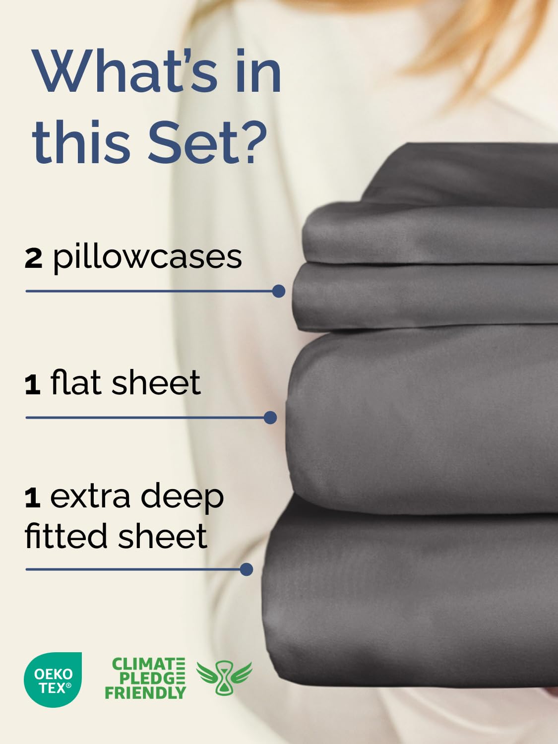 CGK Unlimited deep-pocket fitted sheet-topper-friendly design minimizes slipping during sleep.