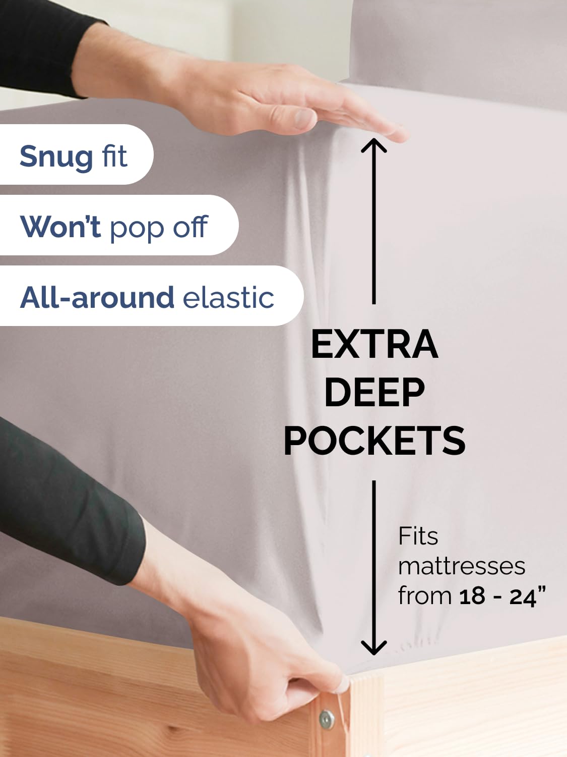 CGK Unlimited deep-pocket king sheet with all-around elastic for a secure fit