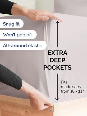CGK Unlimited deep-pocket king sheet with all-around elastic for a secure fit