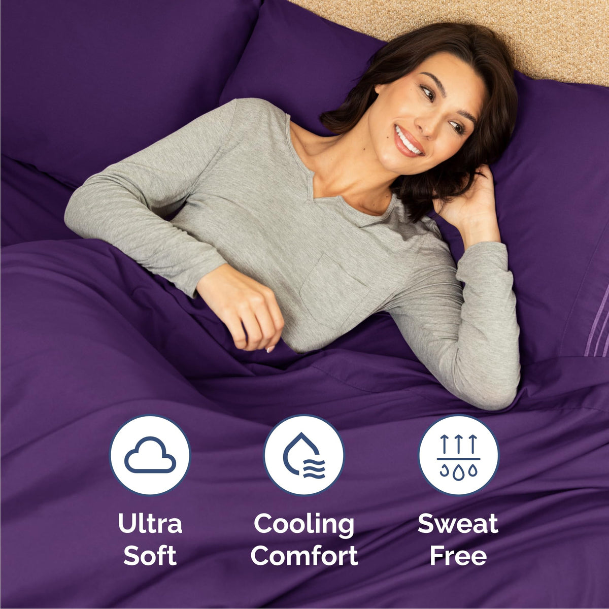 CGK Unlimited deep pockets help keep mattress secure during sleep