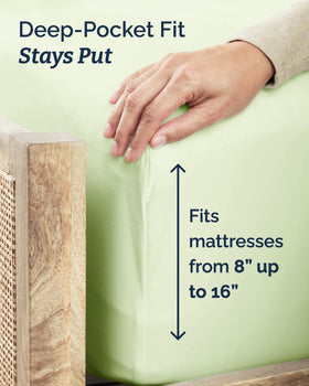 CGK Unlimited deep pockets easy-fit design for secure mattress hold