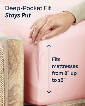 CGK Unlimited deep pockets eases secure fit on taller mattresses.