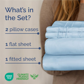 Deep pockets up to 16 inches ensure a secure fit on most mattresses.