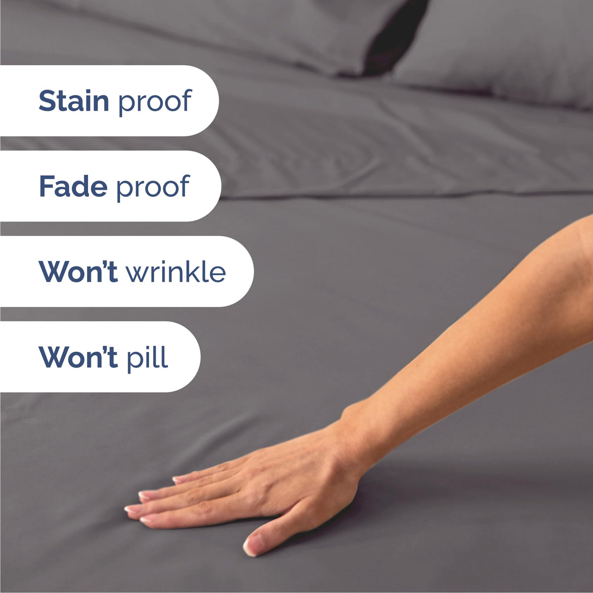 CGK Unlimited brushed microfiber texture feels soft, breathable, and cool.