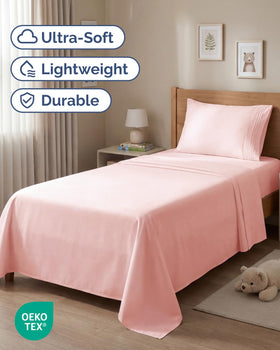 CGK Unlimited fitted sheet with deep pockets up to 16 inches showing secure fit.