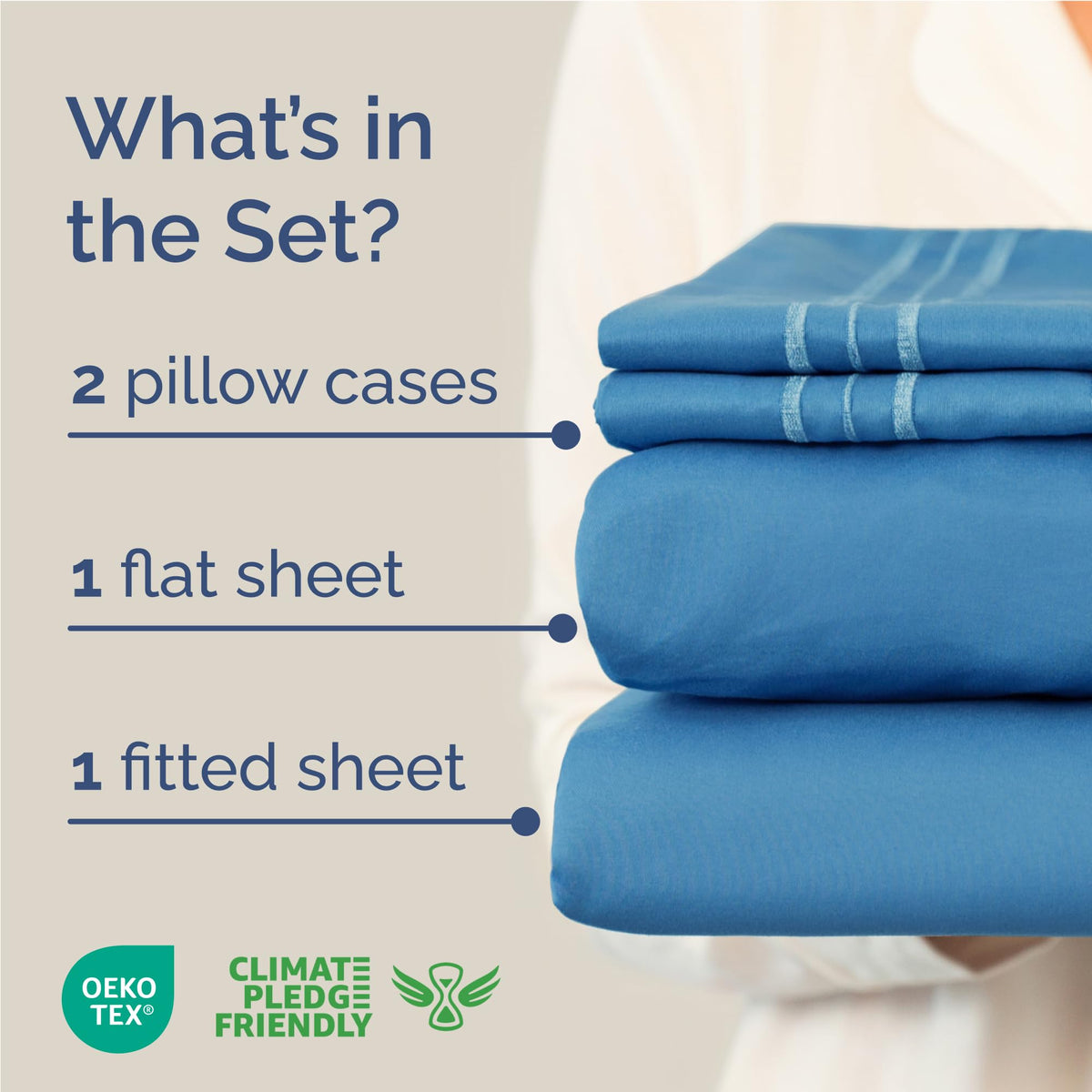 CGK Unlimited denim blue flat sheet 96x81 inches offers ample coverage