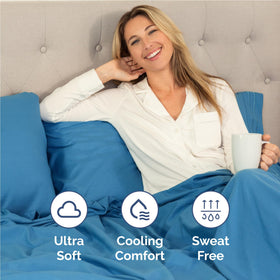 CGK Unlimited denim blue pillowcases 20x30 deliver soft-touch comfort nightly