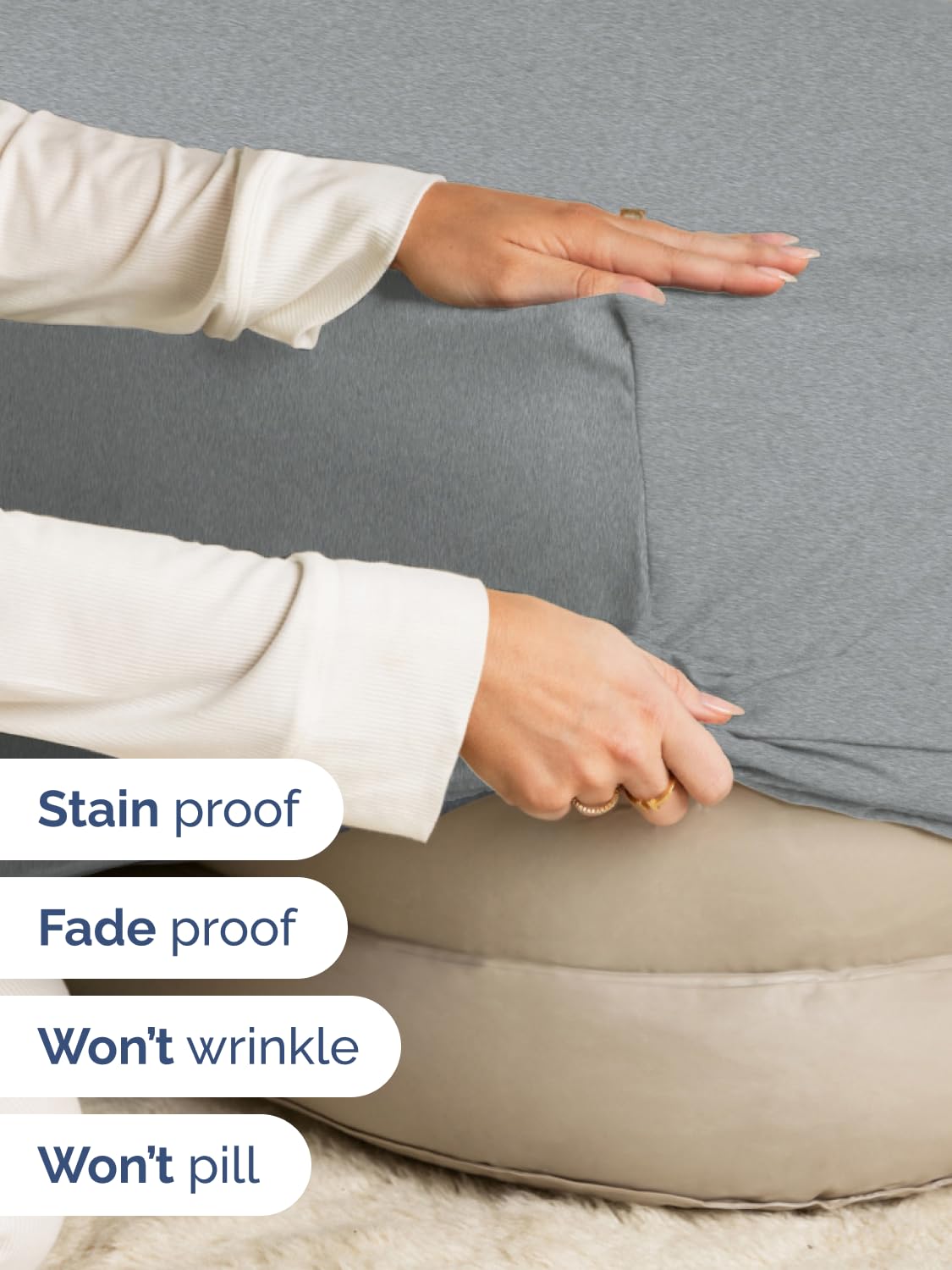 Durable, soft double-brushed king sheet ready for repeated use and washing.