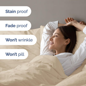 CGK Unlimited duvet cover showing eight interior ties for secure fit