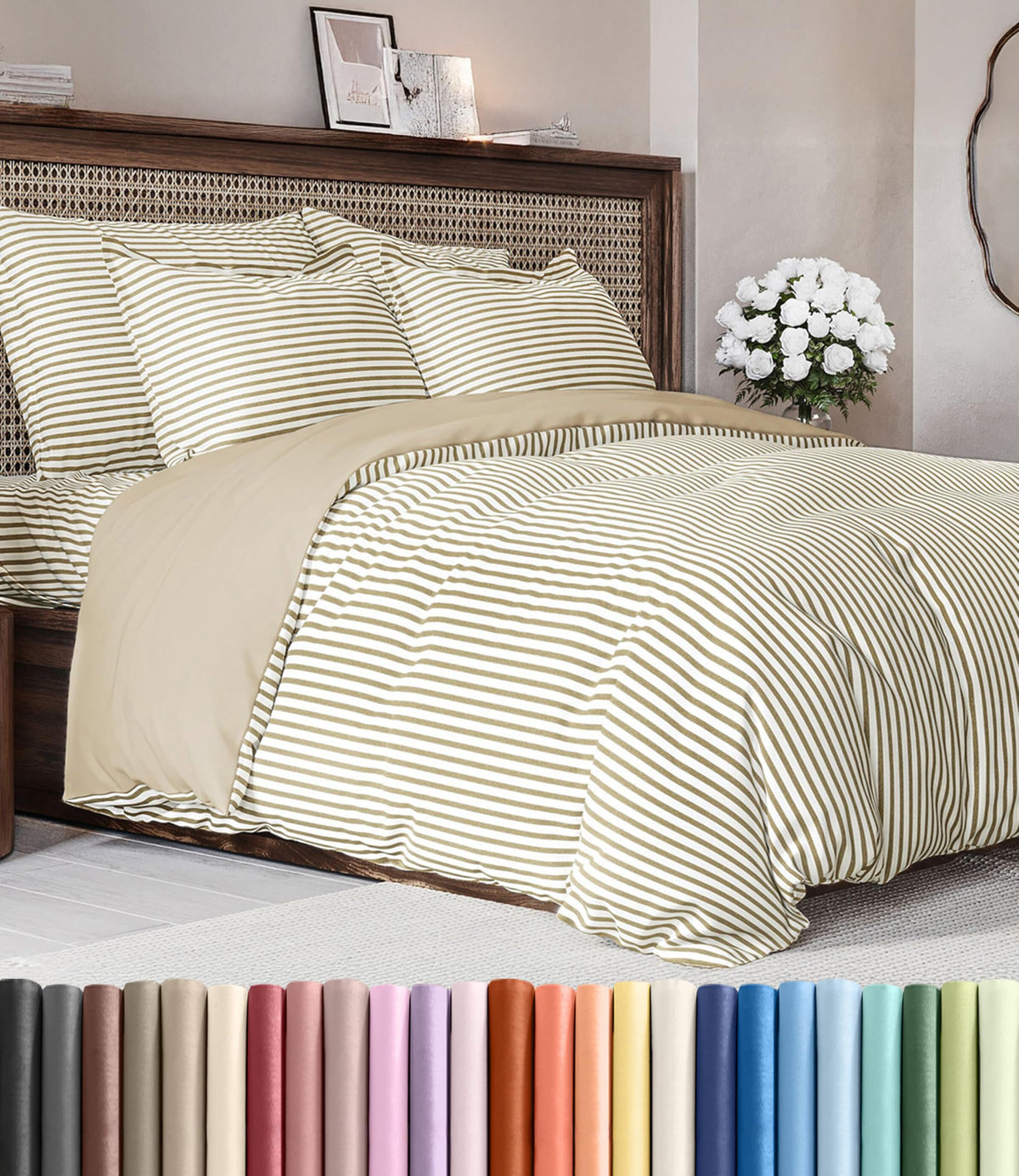 CGK Unlimited king duvet cover fabric closeup shows plush double-brushed softness.